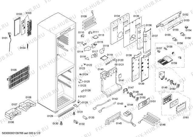 Схема №1 KK26U69TI с изображением Цоколь для холодильной камеры Siemens 00446167