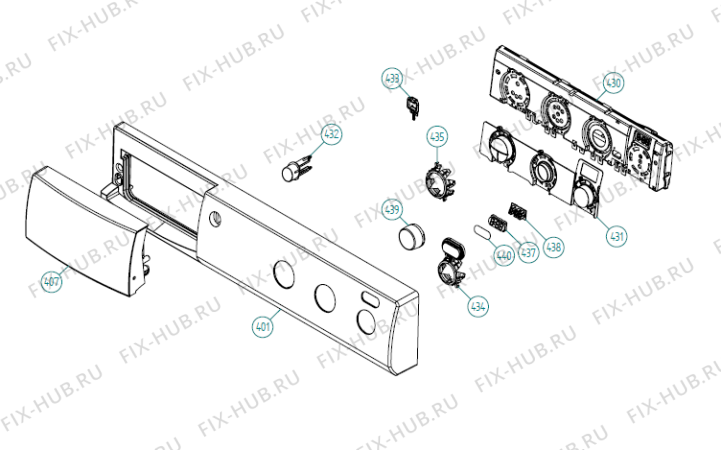 Схема №2 STR533 - SB8564   -White (900002550, TD25.3) с изображением Декоративная панель для стиралки Gorenje 270893