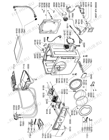 Схема №1 AWG 874 OS с изображением Магнит для стиральной машины Whirlpool 481227118024
