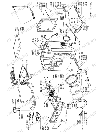 Схема №1 AWG 852/1 OS с изображением Холдер для стиралки Whirlpool 481240438731