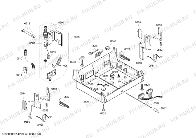 Схема №2 S44M46W4EU с изображением Замок для посудомойки Bosch 00603198