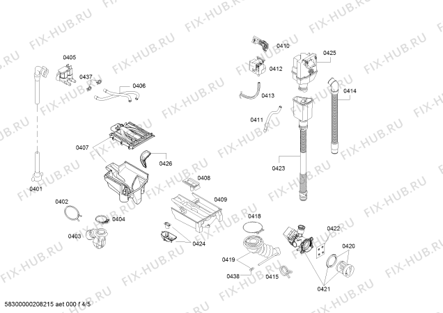 Взрыв-схема стиральной машины Siemens WAU287600W - Схема узла 04