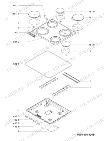 Схема №1 AKL 763/IX/01 с изображением Втулка для электропечи Whirlpool 480121100997