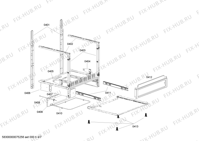 Схема №2 HES247U с изображением Панель для плиты (духовки) Bosch 00143805