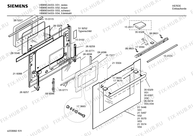 Схема №3 HB89E24 с изображением Инструкция по эксплуатации для духового шкафа Siemens 00528473