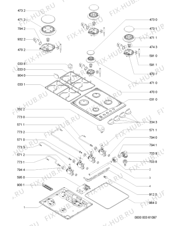 Схема №1 AKG 075/WH/01 с изображением Всякое для электропечи Whirlpool 481952648129
