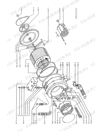 Схема №1 AWG 383/WP с изображением Ручка (крючок) люка для стиральной машины Whirlpool 481949869943