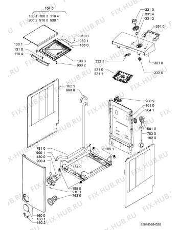 Схема №1 LTE 8027 с изображением Микромодуль для стиралки Whirlpool 481010490497