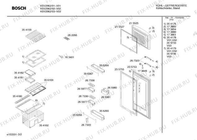 Взрыв-схема холодильника Bosch KSV2962 - Схема узла 02