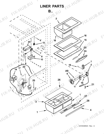 Схема №1 5VEL88TRAS с изображением Шуруп для холодильной камеры Whirlpool 482000013294