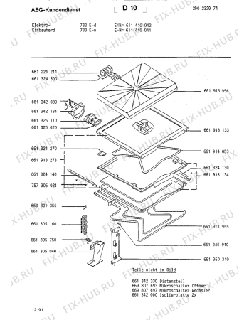 Взрыв-схема плиты (духовки) Aeg COMPETENCE 733E-W - Схема узла Section3
