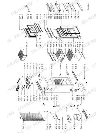 Схема №1 PN 2509 с изображением Фитинг для холодильника Whirlpool 481946279165