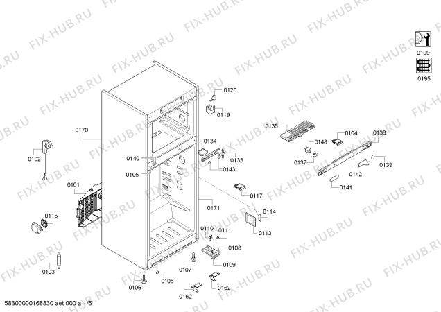 Схема №2 KD56NPI30N с изображением Дверь для холодильника Siemens 00711260