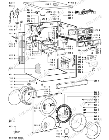 Схема №1 207 335 WA OEKO PLUS с изображением Обшивка для стиральной машины Whirlpool 481245310577
