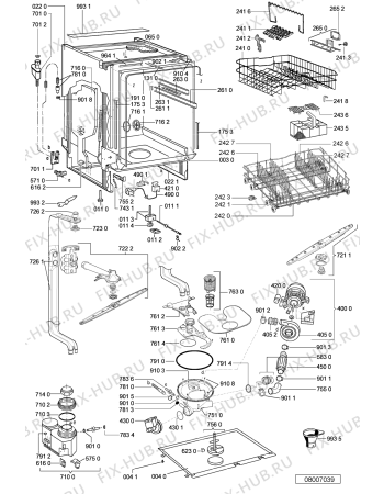 Схема №1 GSXK 7524/1 с изображением Панель для посудомойки Whirlpool 480140101293