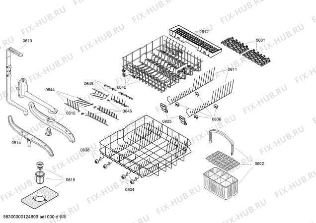 Взрыв-схема посудомоечной машины Bosch SGI45N15EU - Схема узла 06