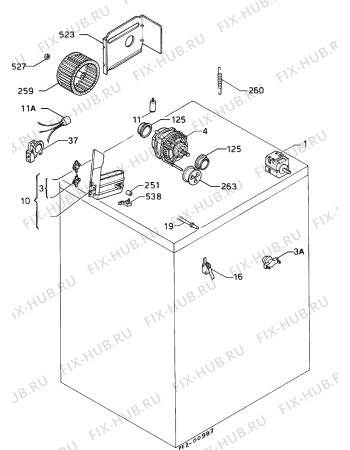 Взрыв-схема стиральной машины Faure LSI231W - Схема узла Electrical equipment 268