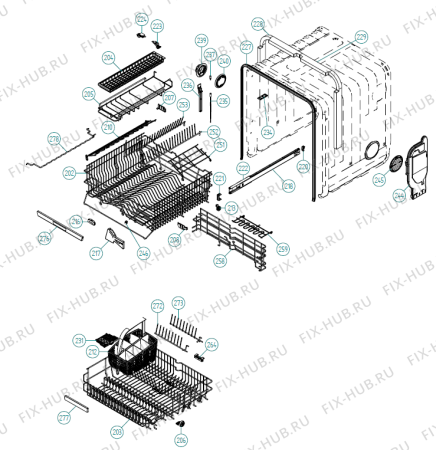 Взрыв-схема посудомоечной машины Gorenje ZDE 86 BBWAII   -FI (900001301, DW20.4) - Схема узла 04