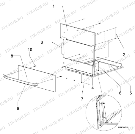 Взрыв-схема микроволновой печи Aeg Electrolux KD82103E - Схема узла Section 4