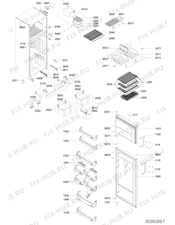Схема №2 WBM 550/IX с изображением Обшивка для холодильника Whirlpool 481246049879