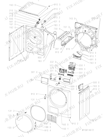 Схема №1 AZA-HP 9924DK с изображением Микромодуль для стиральной машины Whirlpool 481010588057