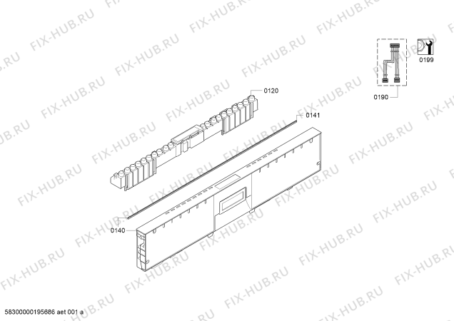 Взрыв-схема посудомоечной машины Gaggenau DF481561F - Схема узла 02