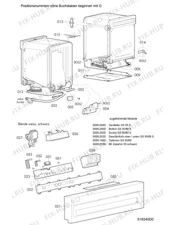 Схема №2 GS 6511 SW с изображением Панель для электропосудомоечной машины Whirlpool 481244011415