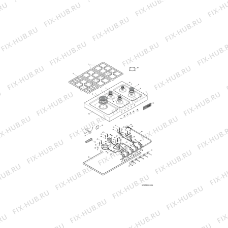 Схема №1 SOM34A2S0N (F064735) с изображением Переключатель для плиты (духовки) Indesit C00278877