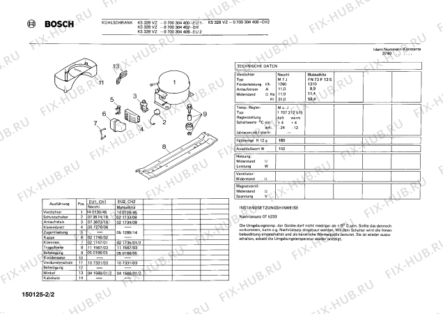 Взрыв-схема холодильника Bosch 0700304402 KS328VZ - Схема узла 02