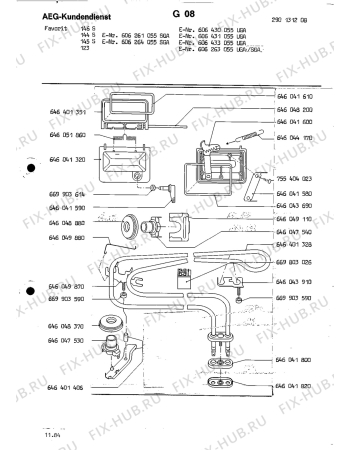 Схема №1 FAV142 VARIO с изображением Держатель двери для посудомоечной машины Aeg 8996460418206