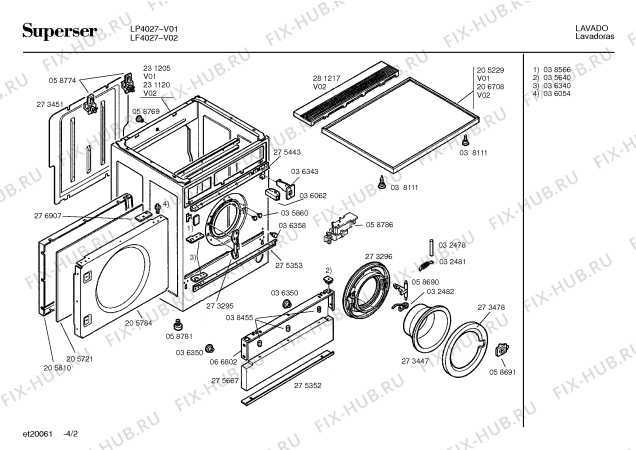 Схема №1 WMV4280PP с изображением Переключатель режимов для стиралки Bosch 00058809