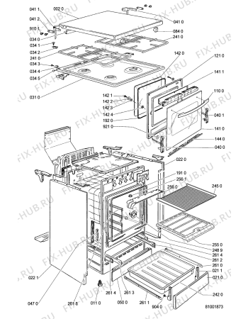 Схема №1 SGZ 4510 WS с изображением Трубка подачи газа для плиты (духовки) Whirlpool 481953048682