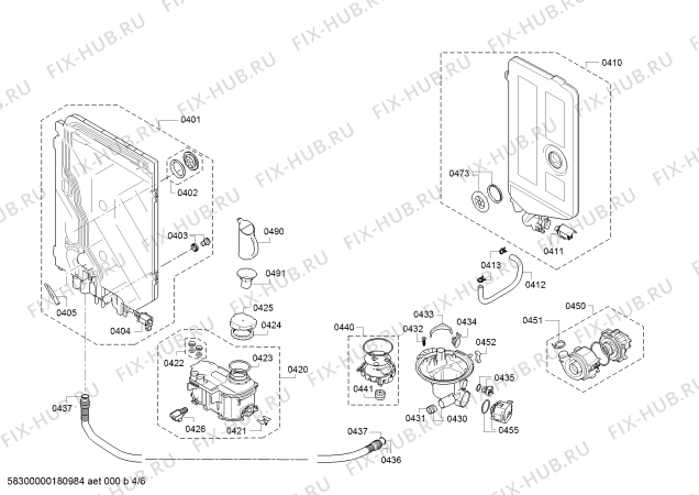 Схема №2 SN25N239EU с изображением Силовой модуль запрограммированный для посудомоечной машины Siemens 12007916