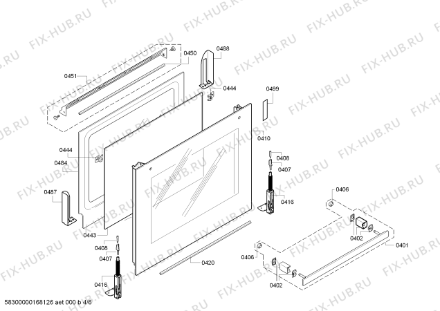 Взрыв-схема плиты (духовки) Bosch HBG78R950B Bosch - Схема узла 04