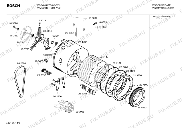 Схема №2 WM41010 SIWAMAT 4101 с изображением Кабель для стиралки Siemens 00266879