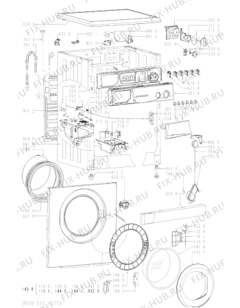 Схема №1 FL 5103/A с изображением Декоративная панель для стиралки Whirlpool 481245213633