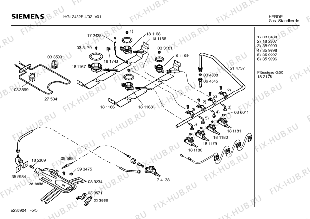 Схема №1 HG12422EU с изображением Панель для плиты (духовки) Siemens 00363250
