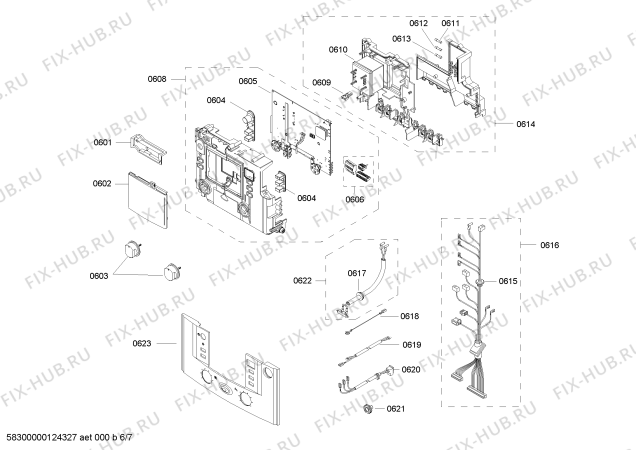 Схема №2 B1RDW2411H с изображением Шланг для водонагревателя Bosch 00424932
