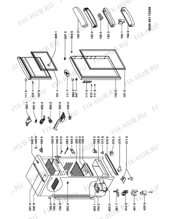 Схема №1 ARZ 9350/H с изображением Дверка для холодильной камеры Whirlpool 481241618983