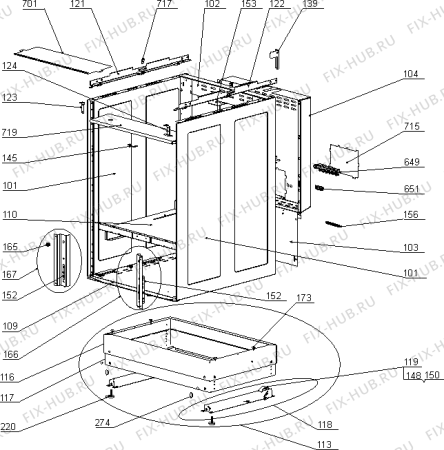 Схема №3 C336T (703011, A6031.12) с изображением Обшивка Gorenje 703794