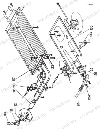 Взрыв-схема плиты (духовки) Zanussi ZC5500G - Схема узла Section 8
