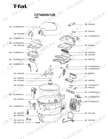 Схема №1 FZ750850/12B с изображением Электромотор для тостера (фритюрницы) Seb SS-1530000371
