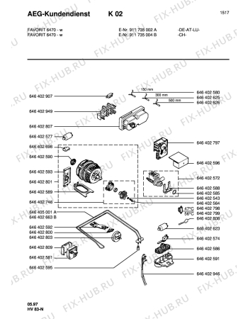 Взрыв-схема посудомоечной машины Aeg FAV6470W - Схема узла Electrical equipment