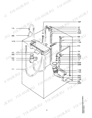 Взрыв-схема стиральной машины Aeg LAV72630-W    A - Схема узла Hydraulic System 272