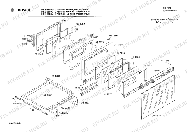 Схема №2 0750141159 HEE660A с изображением Индикатор для электропечи Bosch 00026900