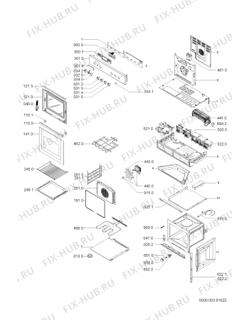 Схема №1 ESZH5462 WS с изображением Кнопка для духового шкафа Whirlpool 481241278316