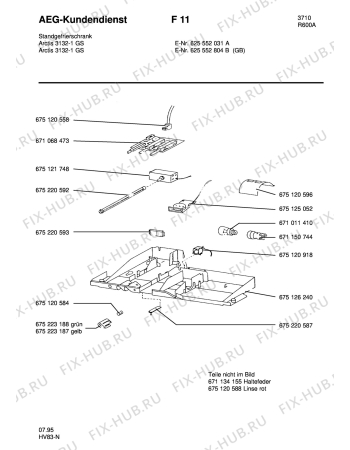 Взрыв-схема холодильника Aeg ARC3132-1 GS GB - Схема узла Freezer electrical equipment