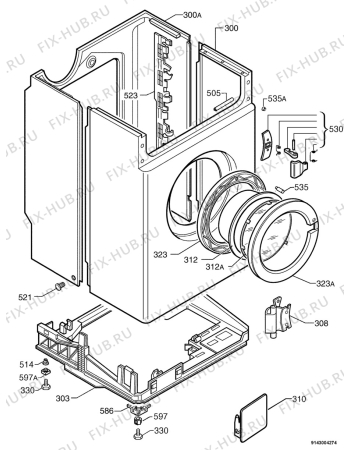 Взрыв-схема стиральной машины Electrolux EW1259W - Схема узла Housing 001