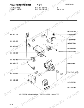 Взрыв-схема стиральной машины Aeg LAV7550 - Схема узла Electrical equipment 268