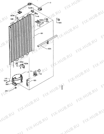 Взрыв-схема холодильника Zanussi ZVC2000S - Схема узла Functional parts
